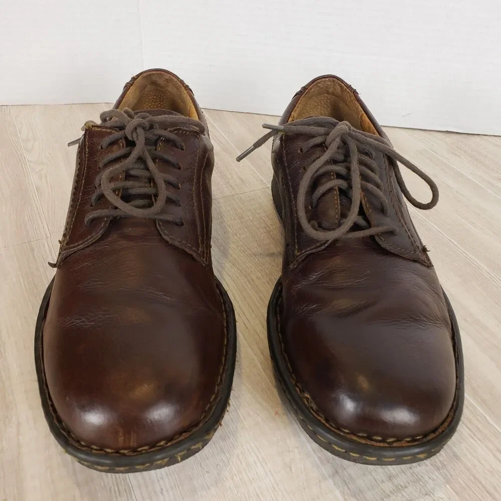 Born Todd Derbys Oxfords Shoes Mens Size 8.5M Brown Leather Casual Lace Up